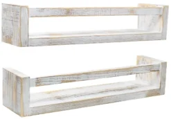 Sorbus Rustic Wooden Floating Shelves Set Of 2 Gray -Home Decor Shop GUEST 85302bf6 ede8 4934 8624 001a0b990abf
