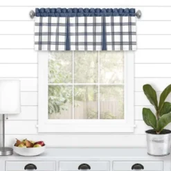Kate Aurora Windowpane Plaid Country Farmhouse Kitchen Curtain Tier & Valance -Home Decor Shop GUEST 85a977e4 ea41 4cce b7d9 e8d61485c7f8