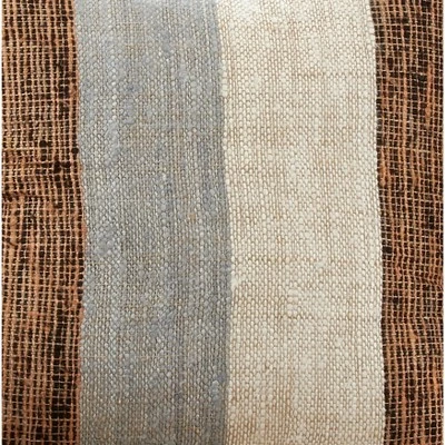 Saro Lifestyle Banded Design Poly-Filled Throw Pillow, Blue, 16" X 24" 4 Saro Lifestyle Banded Design Poly-Filled Throw Pillow, Blue, 16" X 24" - Image 2