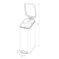 45L Slim Step Trash Can - Brightroom™ 9 45L Slim Step Trash Can - Brightroom™ -Home Decor Shop GUEST 869a5ad1 0687 49c5 986b a36d11f424d8