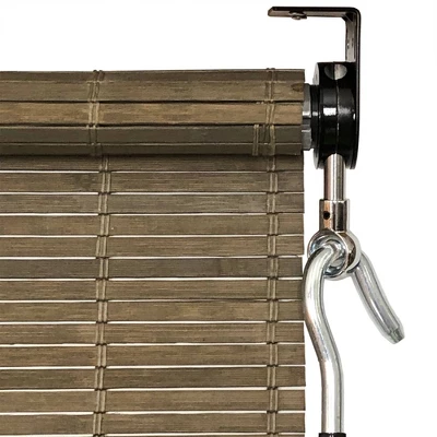 Outdoor Rayon From Bamboo Sunshades With Crank Driftwood - Radiance 4 Outdoor Rayon From Bamboo Sunshades With Crank Driftwood - Radiance - Image 2