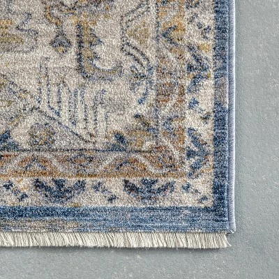 NuLOOM Hannah Distressed Traditional Medallion Fringe Area Rug 6 NuLOOM Hannah Distressed Traditional Medallion Fringe Area Rug - Image 4
