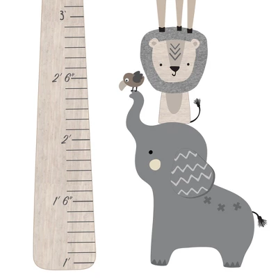 Lambs & Ivy Jungle Safari Tree With Animals Kids Growth Chart Wall Decals 3 Lambs & Ivy Jungle Safari Tree With Animals Kids Growth Chart Wall Decals