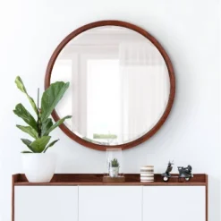 32" X 32" Hogan Round Framed Decorative Wall Mirror Walnut Brown - Kate & Laurel All Things Decor 12 32" X 32" Hogan Round Framed Decorative Wall Mirror Walnut Brown - Kate & Laurel All Things Decor -Home Decor Shop GUEST 8f41b57e a8f0 48cf ad9e a897604e9c57