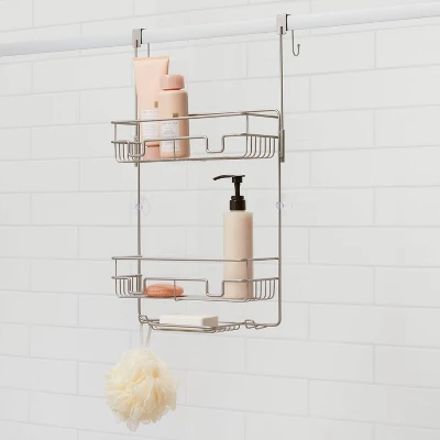 Over The Door Round Wire Shower Caddy Matte Satin - Made By Design™ 3 Over The Door Round Wire Shower Caddy Matte Satin - Made By Design™