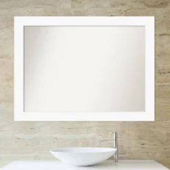 44" X 33" Non-Beveled Cabinet Bathroom Wall Mirror White - Amanti Art 14 44" X 33" Non-Beveled Cabinet Bathroom Wall Mirror White - Amanti Art -Home Decor Shop GUEST 9035098f 60a1 4e2c 809f 6b2de8a8bf5e