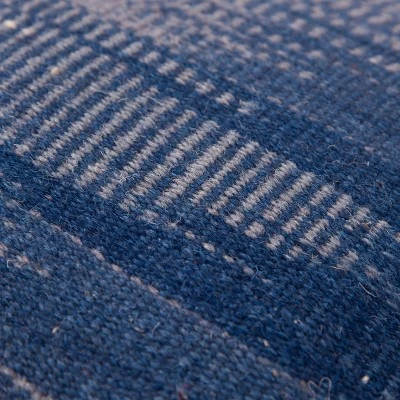 20"x20" Oversize Decorative Filled Square Throw Pillow Blue - Rizzy Home 3 20"x20" Oversize Decorative Filled Square Throw Pillow Blue - Rizzy Home