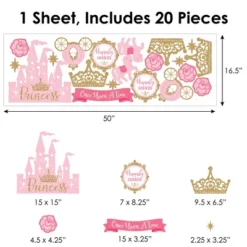 Big Dot Of Happiness Little Princess Crown - Peel And Stick Nursery And Kids Room Vinyl Wall Art Stickers - Wall Decals - Set Of 20 -Home Decor Shop GUEST 90bb005b d42c 4a4c b4f2 ed00fb66a8f8