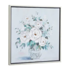 Canvas Floral Bouquet Framed Wall Art With Silver Frame Multi Colored - Olivia & May -Home Decor Shop GUEST 92662684 70f4 4d20 9cbb 00014e145f30