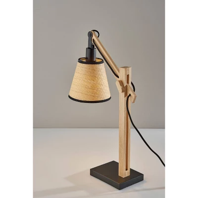Walden Natural Wood Table Lamp Black - Adesso 4 Walden Natural Wood Table Lamp Black - Adesso - Image 2