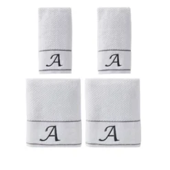 4pc Monogram Bath/Hand Towel Set White - SKL Home -Home Decor Shop GUEST 93ca3560 611f 4dea b857 5c04356cb6ea
