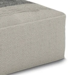 Irena Square Woven PET Polyester Pouf Gray/White - WyndenHall -Home Decor Shop GUEST 9407160a 25a2 4aa5 9f5a d61b8f842309