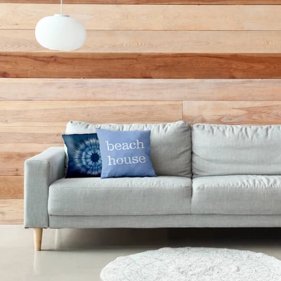 18"x18" 'Beach House' Square Throw Pillow Blue - E By Design 4 18"x18" 'Beach House' Square Throw Pillow Blue - E By Design - Image 2