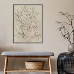 22" X 30" Outlined Leaves I By Asia Jensen Framed Canvas Wall Art Black - Amanti Art -Home Decor Shop GUEST 95f65c2d f738 4656 b2fa 8fe6f9af9e07