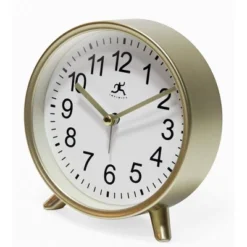 6" Tabletop Alarm Clock Matte Gold - Infinity Instruments -Home Decor Shop GUEST 96154a21 338e 4fd0 bb53 2cd71a1ec857