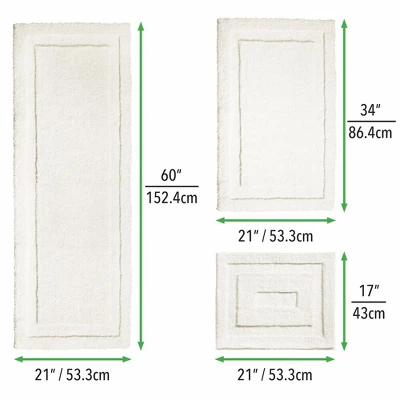 MDesign Microfiber Polyester Bathroom Spa Mat Rugs/Runner, Set Of 3 6 MDesign Microfiber Polyester Bathroom Spa Mat Rugs/Runner, Set Of 3 - Image 4