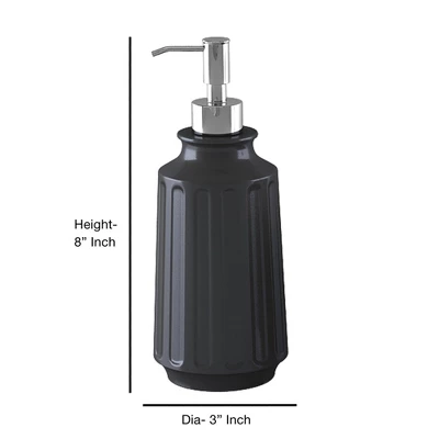 Metal Black Rust Resistant Refillable Liquid Soap Dispenser - Nu Steel 3 Metal Black Rust Resistant Refillable Liquid Soap Dispenser - Nu Steel