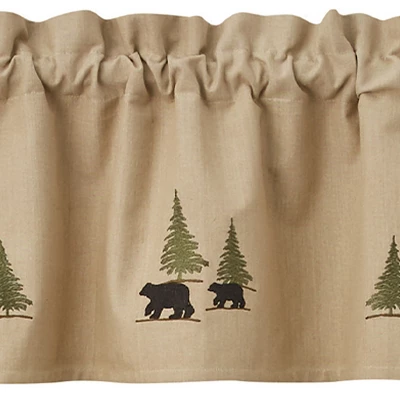 Park Designs Black Bear Embroidered Lined Valance 4 Park Designs Black Bear Embroidered Lined Valance - Image 2
