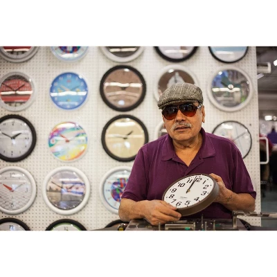 12.75" New York City Queens Unisphere Slim Line Body Quartz Movement Decorative Wall Clock Black - The Chicago Lighthouse 4 12.75" New York City Queens Unisphere Slim Line Body Quartz Movement Decorative Wall Clock Black - The Chicago Lighthouse - Image 2