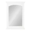 20" X 29" Helcomb Wood Framed Decorative Wall Mirror White - Kate & Laurel All Things Decor