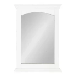 20" X 29" Helcomb Wood Framed Decorative Wall Mirror White - Kate & Laurel All Things Decor