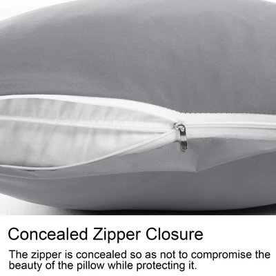 2 Pcs Body 20"x60" 1800 Microfiber Soft Pillowcase Grey - PiccoCasa 5 2 Pcs Body 20"x60" 1800 Microfiber Soft Pillowcase Grey - PiccoCasa - Image 3