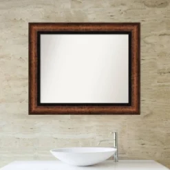 35" X 29" Non-Beveled Vogue Bronze Bathroom Wall Mirror - Amanti Art -Home Decor Shop GUEST 9c169a54 ed8c 4537 9229 7661bd0a370a