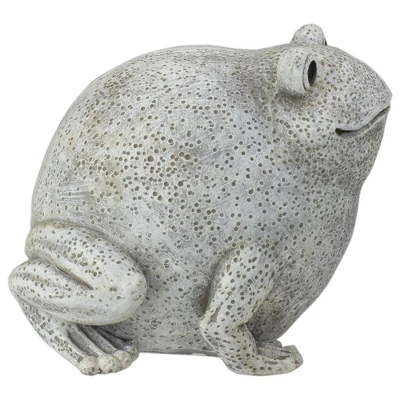 Roman 5.75" Frog Figurine Outdoor Garden Statue - White/Brown 5 Roman 5.75" Frog Figurine Outdoor Garden Statue - White/Brown - Image 3