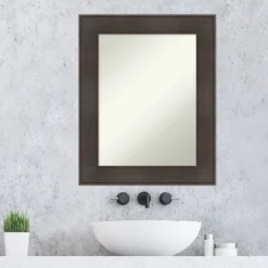 24" X 30" Non-Beveled William Rustic Woodgrain Bathroom Wall Mirror - Amanti Art 17 24" X 30" Non-Beveled William Rustic Woodgrain Bathroom Wall Mirror - Amanti Art -Home Decor Shop GUEST 9e91d76a ebc3 43d1 b714 deab7c2e0612