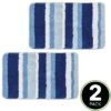 MDesign Soft Striped Microfiber Non-Slip Spa Mat, 34" X 21", 2 Pack -Home Decor Shop GUEST 9ef33e88 5d29 4825 8474 92de7f85ba42