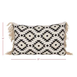 14X22 Inch Hand Woven Southwest Geo Outdoor Pillow Polyester With Polyester Fill By Foreside Home & Garden -Home Decor Shop GUEST 9f88e77e 0eb6 4a67 8a0c 53194d312a2c