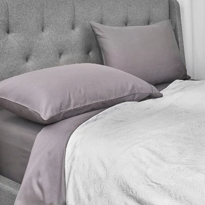 48"x72" Clean Comfort 20lbs Weighted Blanket With Removable Cover Gray - Sealy 6 48"x72" Clean Comfort 20lbs Weighted Blanket With Removable Cover Gray - Sealy - Image 4