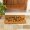 Evergreen Come Back With Wine And Dog Treats Indoor Outdoor Doormat 1'4"x2'4" Brown -Home Decor Shop GUEST a2a8ddf0 be67 4b77 85a0 2125c31b5739
