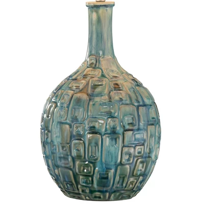 360 Lighting Mid Century Modern Table Lamps 26" High Set Of 2 Ceramic Teal Glaze Handcrafted White Empire Shade For Living Room (Colors May Vary) 6 360 Lighting Mid Century Modern Table Lamps 26" High Set Of 2 Ceramic Teal Glaze Handcrafted White Empire Shade For Living Room (Colors May Vary) - Image 4