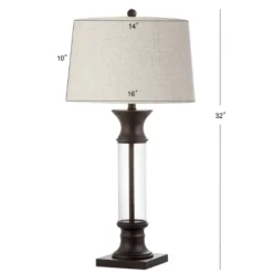 32" (Set Of 2) Hunter Metal/Glass Table Lamp (Includes Energy Efficient Light Bulb) - JONATHAN Y 7 32" (Set Of 2) Hunter Metal/Glass Table Lamp (Includes Energy Efficient Light Bulb) - JONATHAN Y -Home Decor Shop GUEST a46fbbee ed05 496e 9d11 13c66094d9d0