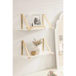 2pk 18" Soloman Wooden Shelves With Brackets White - Kate & Laurel All Things Decor -Home Decor Shop GUEST a4ae09f0 64a1 4d08 aa6b b19dcebc7db6