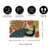 Evergreen Proud Peacocks Welcome Indoor Outdoor Coir Doormat 1'4"x2'4" Multicolored -Home Decor Shop GUEST a51502fb fde7 48a0 95d7 cebaf11e8be3