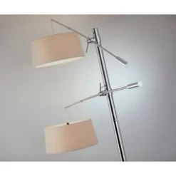 78" Manhattan Two Arm Arc Lamp Steel - Adesso -Home Decor Shop GUEST a55df9e2 9b66 4031 bc72 07b8cd6f3dda