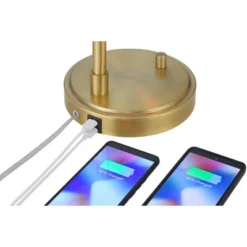 Possini Euro Design Possini Euro Vaile Desk Lamp With Dual USB Ports Warm Gold With Glass Shade -Home Decor Shop GUEST a642064a 0eab 4bed 9e47 2cd76b7cd821