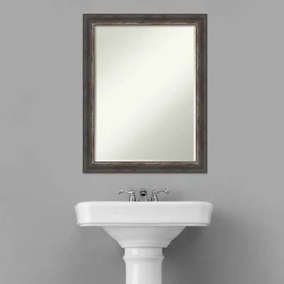 Amanti Art Bark Rustic Char Narrow Petite Bevel Bathroom Wall Mirror 27.5 X 21.5 In. 6 Amanti Art Bark Rustic Char Narrow Petite Bevel Bathroom Wall Mirror 27.5 X 21.5 In. - Image 4