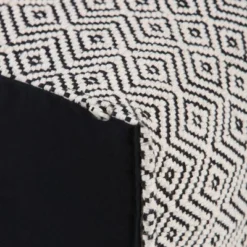 Dougan Square Moroccan Inspired Pouf Black/Natural Cotton - WyndenHall -Home Decor Shop GUEST a895ef66 f518 494c 9f8e f3dbaa814fc6