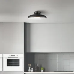 1-Light LED Integrated Matte Black Flush Mount Ceiling Light - Globe Electric -Home Decor Shop GUEST a9018b6e 074d 4120 b830 ba7559330986