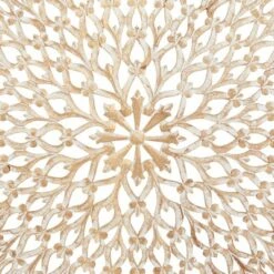 Wood Floral Handmade Intricately Carved Wall Decor With Mandala Design Light Brown - Olivia & May -Home Decor Shop GUEST a9351c08 d609 43bb a923 49717bce1044