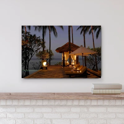 Northlight LED Lighted Tiki Hut Relaxation Scene Canvas Wall Art 23.5" 3 Northlight LED Lighted Tiki Hut Relaxation Scene Canvas Wall Art 23.5"