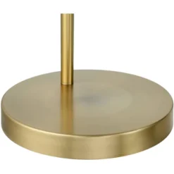 360 Lighting Cora Modern Arc Floor Lamp Standing 72" Tall Brass Metal White Linen Drum Shade Decor For Living Room Reading Bedroom Office House Home -Home Decor Shop GUEST aae12020 7020 479b 9bd4 e0f3535b194b