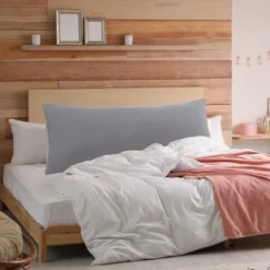2 Pcs Body 20"x60" 1800 Microfiber Soft Pillowcase Grey - PiccoCasa
