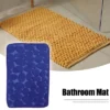 Unique Bargains Cobblestone Pattern Bathroom Rugs Polyester Bath Mat Machine Washable Dark Blue 80x50cm -Home Decor Shop GUEST ab9674a1 aff1 4494 acb2 4782732c6396
