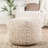 16"x16" Square Scandinavian Pouf Ottoman Tan - Jaipur Living -Home Decor Shop GUEST abbdc2f3 5753 45c2 bd91 4f78f4d0f274
