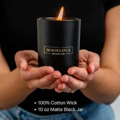 Benevolence LA Black Wax Scented Candle -Home Decor Shop GUEST acef9185 b52c 4295 bf3c 07f6ecf4fce0