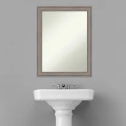 Greywash Non-Beveled Wood Bathroom Wall Mirror -Home Decor Shop GUEST ad6ddfe0 40b2 40ce b33b 71638eee3270